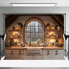 Lofaris Niedlich Lebkuchen Haus Ornamente Weihnachten Hintergrund