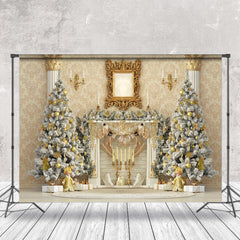 Lofaris Elegant Blumen Drucken Wand Weihnachten Kamin Hintergrund