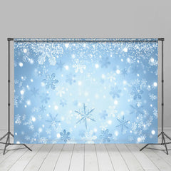 Lofaris Elegant Weiß Blau Winter Fallen Schneeflocke Hintergrund