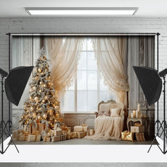Lofaris Elegant Fenster Licht Weihnachten Baum Sofa Hintergrund