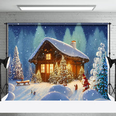 Lofaris Fee Geschichte Schnee Wild Wald Kabine Weihnachten Hintergrund