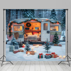 Lofaris Festlich Camper Van Innere Weihnachten Dekor Hintergrund