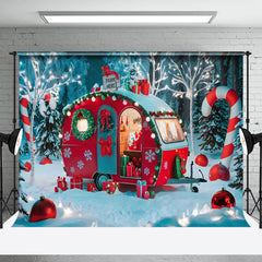 Lofaris Festlich Camper Van Schneeflocke Weihnachten Dekor Hintergrund