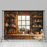 Lofaris Festlich Weihnachten Stimmung Aus Holz Retro Küche Hintergrund