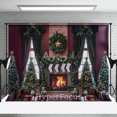 Lofaris Festlich Retro Zimmer Weihnachten Baum Weihnachten Stimmung Hintergrund