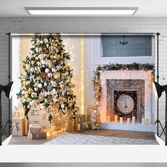 Lofaris Festlich Süß Heim Baum Kamin Weihnachten Hintergrund