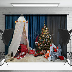 Lofaris Fuchs Puppe Bäume Zelt Licht Funkeln Weihnachten Hintergrund