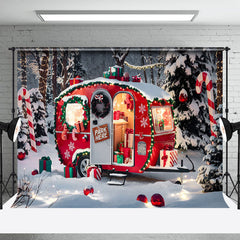 Lofaris Geschenk Süßigkeiten Stöcke Camping Rot Weihnachten Hintergrund