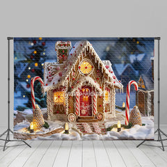 Lofaris Lebkuchen Haus Rot Süßigkeiten Weihnachten Hintergrund