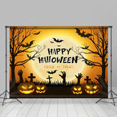 Grab Tentakel Kürbis Glücklich Halloween Hintergrund