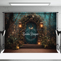 Lofaris Grün Blätter Umgeben Bogen Wald Phoyto Hintergrund