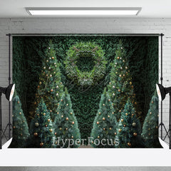 Lofaris Grün Kranz Weihnachten Bäume Weihnachten Stimmung Hintergrund