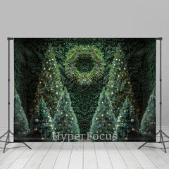 Lofaris Grün Kranz Weihnachten Bäume Weihnachten Stimmung Hintergrund