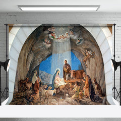 Lofaris Heilig Nacht Licht Bogen Geburt Weihnachten Hintergrund