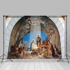 Lofaris Heilig Nacht Licht Bogen Geburt Weihnachten Hintergrund