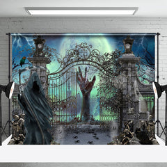 Horror Schatten Mann Skeleton Mond Halloween Hintergrund