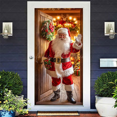 Lofaris Drinnen Zimmer Weihnachtsmann Klaus Fröhlich Weihnachten Tür Abdeckung
