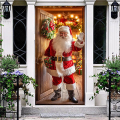 Lofaris Drinnen Zimmer Weihnachtsmann Klaus Fröhlich Weihnachten Tür Abdeckung