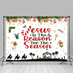 Lofaris Jesus Ist Der Grund Blätter Kirsche Weihnachten Hintergrund