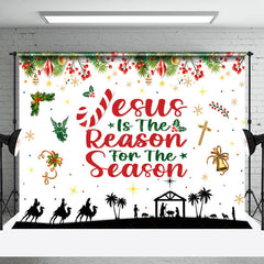 Lofaris Jesus Ist Der Grund Blätter Kirsche Weihnachten Hintergrund