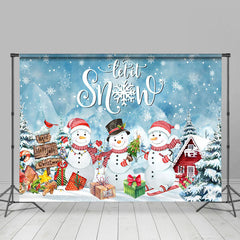 Lofaris Lassen Es Schnee Schneemann Geschenk Hollyjolly Weihnachten Hintergrund