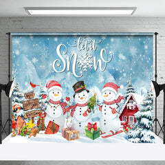 Lofaris Lassen Es Schnee Schneemann Geschenk Hollyjolly Weihnachten Hintergrund