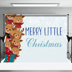 Lofaris Licht Blau Schneeflocken Elche Geschenk Weihnachten Hintergrund