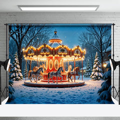 Lofaris Licht Funkeln Karussell Fenster Weihnachten Hintergrund