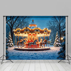 Lofaris Licht Funkeln Karussell Fenster Weihnachten Hintergrund
