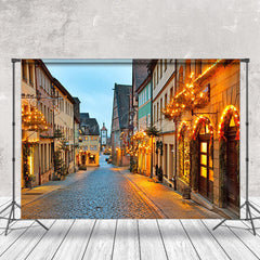 Lofaris Licht Funkeln Straße Weg Festlich Weihnachten Hintergrund