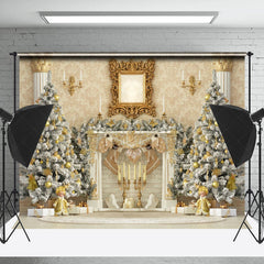 Lofaris Luxus Retro Palast Wand Bäume Weihnachten Hintergrund