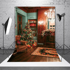 Lofaris Luxus Zimmer Weihnachten Baum Sofa Kamin Hintergrund