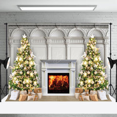 Lofaris Herrlich Wand Baum Kamin Weihnachten Hintergrund