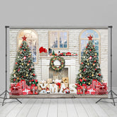 Lofaris Fröhlich Weihnachten Weiß Wand Urlaub Geschenk Hintergrund