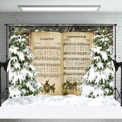 Lofaris Musik Buch Schnee Wald Winter Fotografie Hintergrund