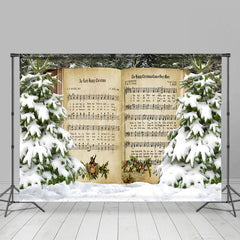 Lofaris Musik Buch Schnee Wald Winter Fotografie Hintergrund