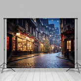 Lofaris Mystisch Nachts Straße europäisch Gebäude Hintergrund