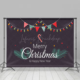 Lofaris Marine Blau Bunt Flaggen Fröhlich Weihnachten Hintergrund