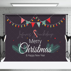 Lofaris Marine Blau Bunt Flaggen Fröhlich Weihnachten Hintergrund