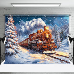 Lofaris Nacht Zug Vorbeigehen Durch Weihnachten Foto Hintergrund
