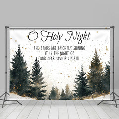 Lofaris O Heilig Nacht Wald Gold Sterne Weihnachten Hintergrund
