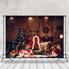 Lofaris Büro Schreibtisch In Schwach Innere Weihnachten Foto Hintergrund