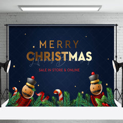 Lofaris Kiefer Blätter Stock Süßigkeiten Nussknacker Marine Weihnachten Hintergrund