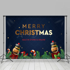 Lofaris Kiefer Blätter Stock Süßigkeiten Nussknacker Marine Weihnachten Hintergrund