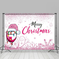 Lofaris Rosa Funkeln Kelch Hut Fröhlich Weihnachten Hintergrund