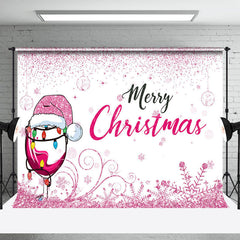 Lofaris Rosa Funkeln Kelch Hut Fröhlich Weihnachten Hintergrund