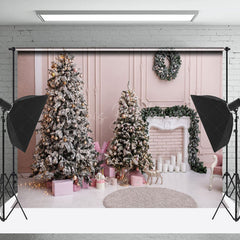 Lofaris Rosa Wand Innere Weihnachten Fotografie Hintergrund