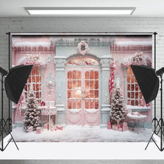 Lofaris Pinky Winter Weihnachten Geschäft Süß Glücklich Urlaub Hintergrund