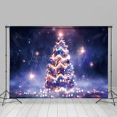 Lofaris Lila Fantasie Licht Bokeh Nacht Weihnachten Baum Hintergrund
