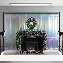 Lofaris Regenbogen Funkeln Wand Kamin Weihnachten Hintergrund